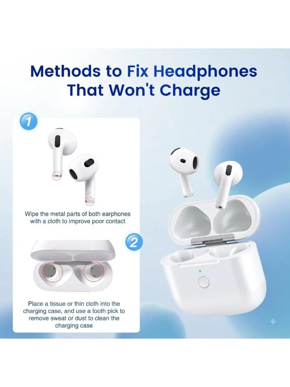 Wireless Charging Case Replacement for AirPods 4 - Durable & Lightweight Design